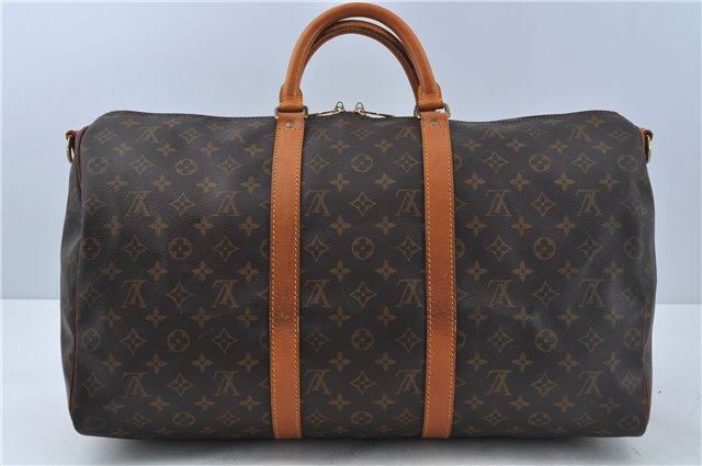 Auth Louis Vuitton Monogram Keepall Bandouliere 50 Boston Bag M41416 LV H9432