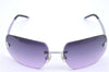 Authentic CHANEL Sunglasses Titanium CC Logos CoCo Mark Purple Silver H9434