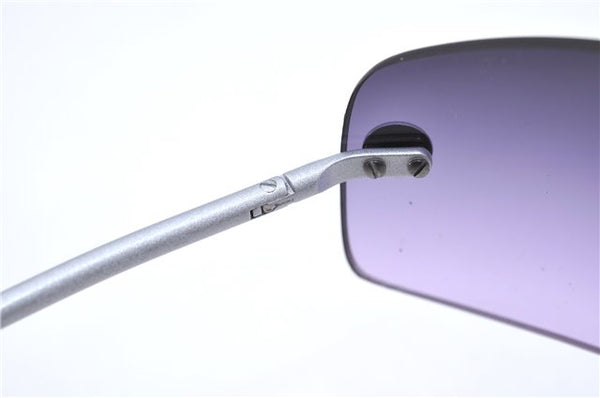 Authentic CHANEL Sunglasses Titanium CC Logos CoCo Mark Purple Silver H9434