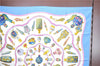 Authentic HERMES Carre 90 Scarf "Pourvu qu'on ait l'ivresse" Silk Blue H9436