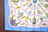 Authentic HERMES Carre 90 Scarf "Pourvu qu'on ait l'ivresse" Silk Blue H9436