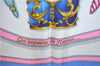 Authentic HERMES Carre 90 Scarf "Pourvu qu'on ait l'ivresse" Silk Blue H9436