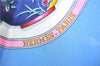 Authentic HERMES Carre 90 Scarf "Pourvu qu'on ait l'ivresse" Silk Blue H9436