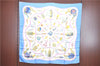 Authentic HERMES Carre 90 Scarf "Pourvu qu'on ait l'ivresse" Silk Blue H9436