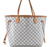 Authentic Louis Vuitton Damier Azur Neverfull MM Tote Bag N51107 LV H9438