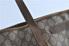 Authentic GUCCI Shoulder Tote Bag GG PVC Leather Brown H9441