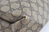 Authentic GUCCI Shoulder Tote Bag GG PVC Leather Brown H9441