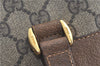 Authentic GUCCI Shoulder Tote Bag GG PVC Leather Brown H9441