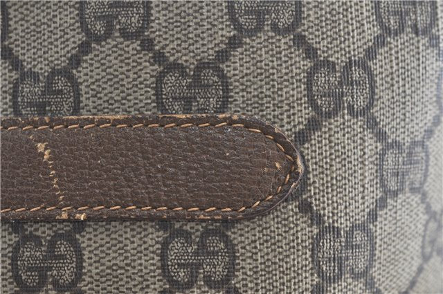 Authentic GUCCI Shoulder Tote Bag GG PVC Leather Brown H9441