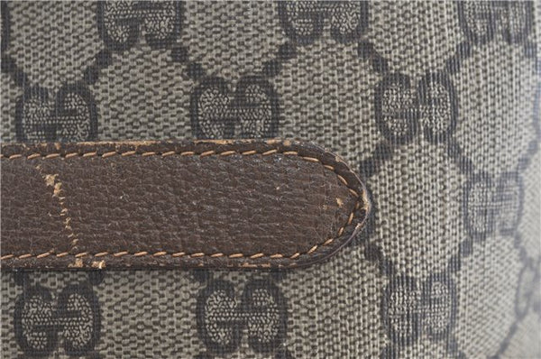 Authentic GUCCI Shoulder Tote Bag GG PVC Leather Brown H9441