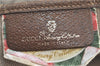 Authentic GUCCI Shoulder Tote Bag GG PVC Leather Brown H9441