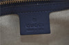 Auth GUCCI SOHO Tassel Chain Shoulder Cross Bag Enamel 336752 Navy Blue H9450