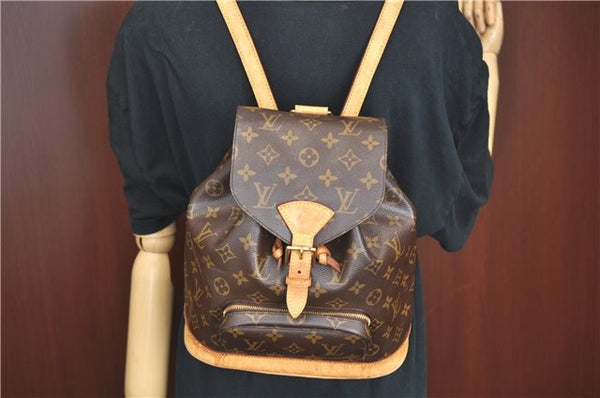 Authentic Louis Vuitton Monogram Montsouris MM Backpack M51136 LV H9453