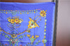 Authentic HERMES Carre 90 Scarf "PARURES DES SABLES" Silk Blue H9456