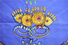 Authentic HERMES Carre 90 Scarf "PARURES DES SABLES" Silk Blue H9456