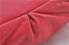 Authentic CELINE Shoulder Tote Bag Leather Red Pink H9457