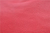 Authentic CELINE Shoulder Tote Bag Leather Red Pink H9457