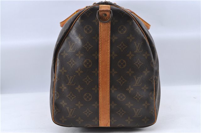 Auth Louis Vuitton Monogram Keepall Bandouliere 55 Boston Bag M41414 LV H9458