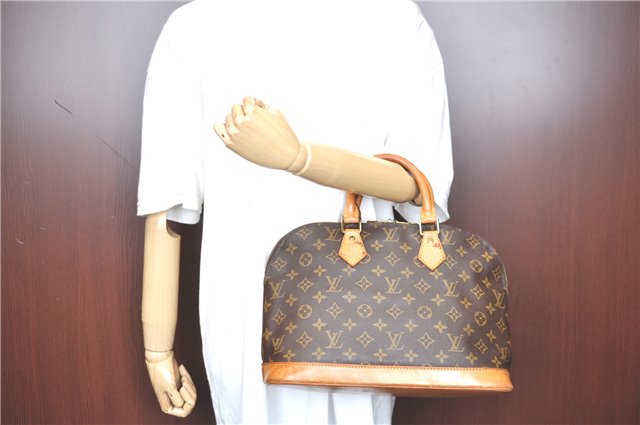 Authentic Louis Vuitton Monogram Alma Hand Bag M51130 LV H9459