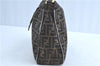 Authentic FENDI Zucca Shoulder Hand Bag Canvas Leather Brown H9462