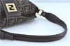 Authentic FENDI Zucca Shoulder Hand Bag Canvas Leather Brown H9462