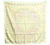 Authentic HERMES Carre 90 Scarf "DONNER LA MAIN" Silk Light Green Box H9463