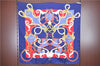 Auth HERMES Carre 90 Scarf "Par MEfsire ANTOINEDE PLVVINEL" Silk Navy Blue H9466