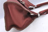 Authentic FENDI Selleria Sporty Shoulder Tote Bag Leather Red H9471