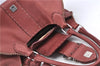 Authentic FENDI Selleria Sporty Shoulder Tote Bag Leather Red H9471