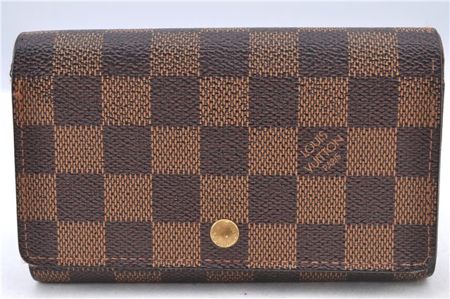 Auth Louis Vuitton Damier Porte Monnaie Billets Tresor Wallet N61730 LV H9477