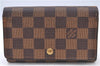 Auth Louis Vuitton Damier Porte Monnaie Billets Tresor Wallet N61730 LV H9477