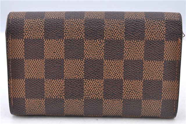 Auth Louis Vuitton Damier Porte Monnaie Billets Tresor Wallet N61730 LV H9477