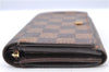 Auth Louis Vuitton Damier Porte Monnaie Billets Tresor Wallet N61730 LV H9477