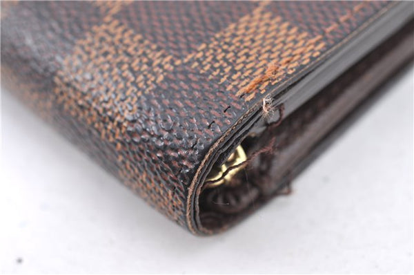 Auth Louis Vuitton Damier Porte Monnaie Billets Tresor Wallet N61730 LV H9477