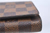 Auth Louis Vuitton Damier Porte Monnaie Billets Tresor Wallet N61730 LV H9477