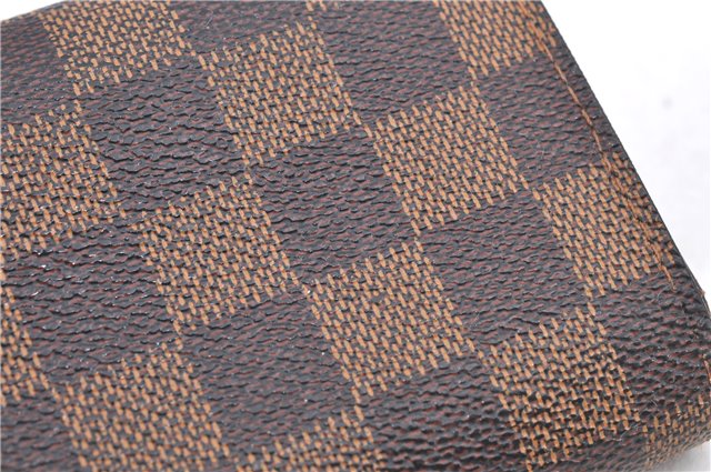 Auth Louis Vuitton Damier Porte Monnaie Billets Tresor Wallet N61730 LV H9477