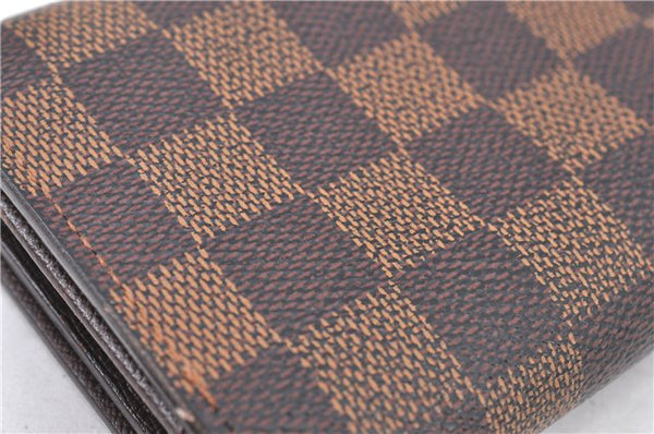 Auth Louis Vuitton Damier Porte Monnaie Billets Tresor Wallet N61730 LV H9477