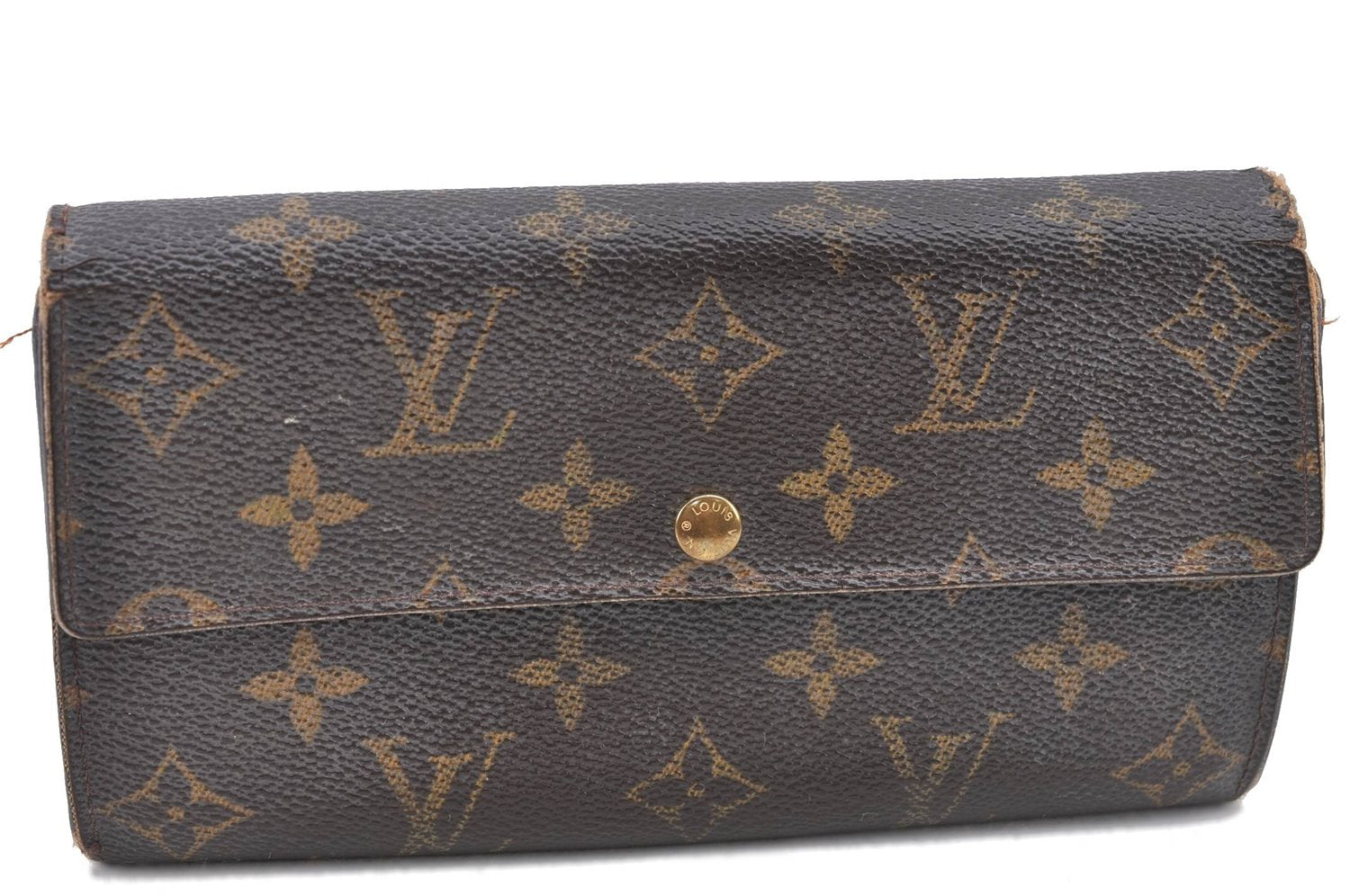 Auth Louis Vuitton Monogram Pochette Porte Monnaie Credit Wallet M61726 LV H9479