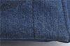 Authentic PRADA Canapa Canvas Tote Hand Bag B1877B Denim Blue H9480