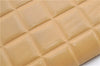 Authentic CHANEL Chocolate Bar Long Wallet Purse Calf Skin Beige CC H9482