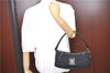 Auth GUCCI Abbey Shoulder Hand Bag Purse GG Canvas Leather 130939 Black H9483