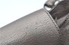 Authentic Ferragamo Gancini Leather Shoulder Tote Bag Silver H9492