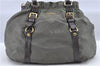 Authentic PRADA Nylon Leather 2Way Shoulder Hand Bag Khaki Green H9493