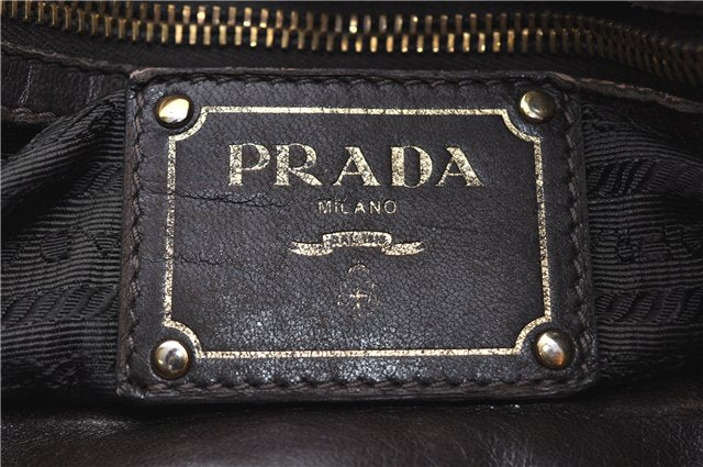 Authentic PRADA Nylon Leather 2Way Shoulder Hand Bag Khaki Green H9493