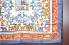 Authentic HERMES Carre 90 Scarf "Early America" Silk Blue Red H9497