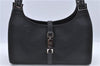 Authentic GUCCI Jackie Shoulder Hand Bag Satin Nylon Leather 0021068 Black H9501