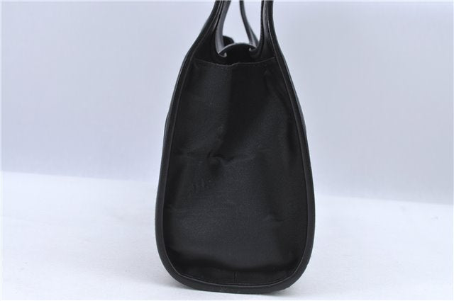 Authentic GUCCI Jackie Shoulder Hand Bag Satin Nylon Leather 0021068 Black H9501