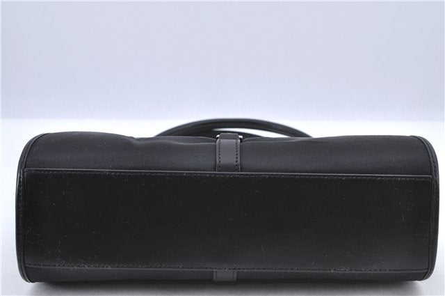 Authentic GUCCI Jackie Shoulder Hand Bag Satin Nylon Leather 0021068 Black H9501