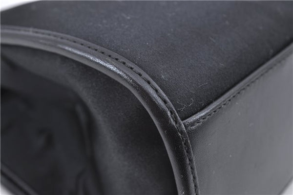 Authentic GUCCI Jackie Shoulder Hand Bag Satin Nylon Leather 0021068 Black H9501