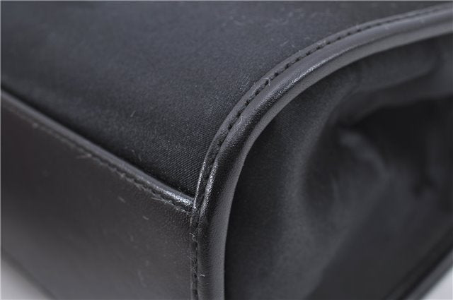 Authentic GUCCI Jackie Shoulder Hand Bag Satin Nylon Leather 0021068 Black H9501